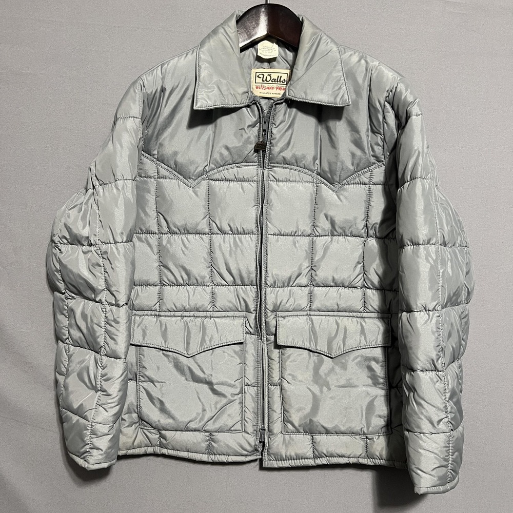 Vintage Walls Jacket Mens XL Gray Blizzard-Pruf Puffer Insulated Winter Workwear